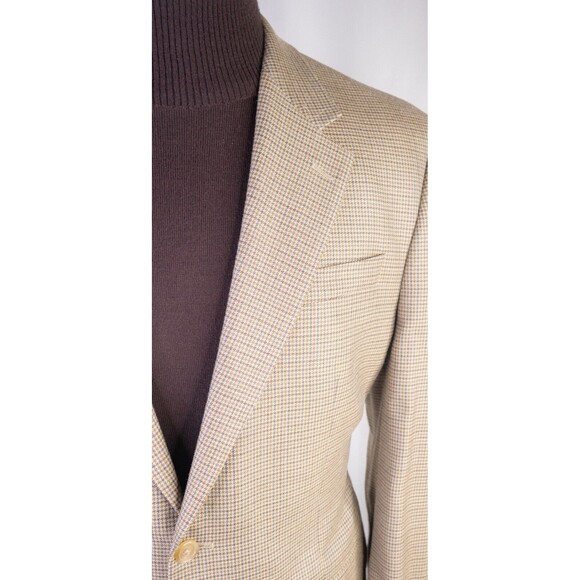 Ralph Lauren Tweed Blazer 42L 2 Button Houndstooth Sport Coat Jacket Wool/Silk - Picture 4 of 13